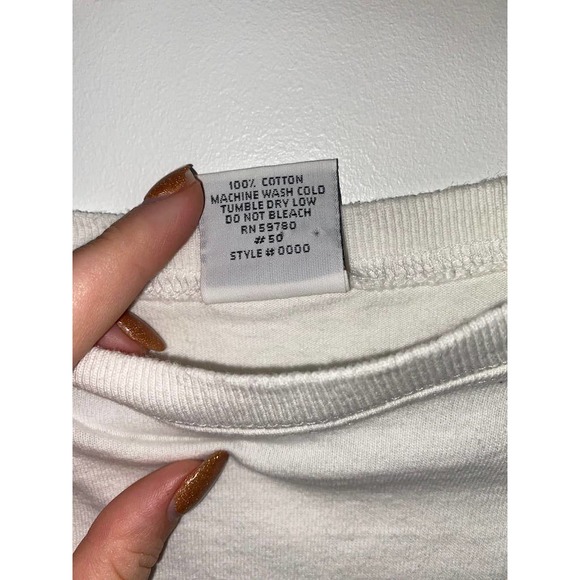 Guess Jeans Spellout rainbow line tshirt VTG - Picture 4 of 5